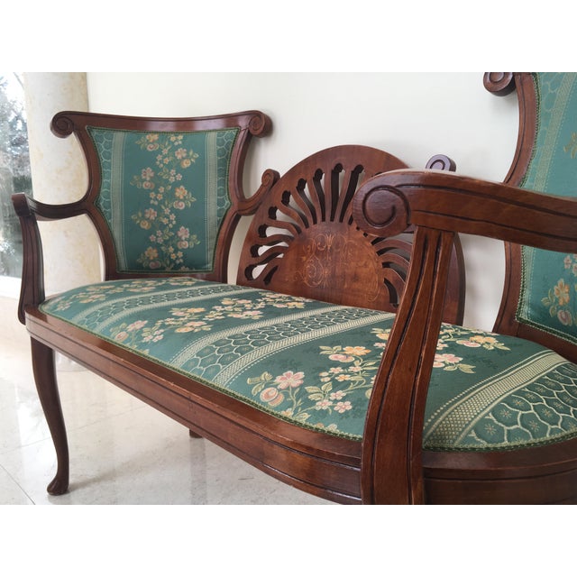 French Late 20th Century Vintage French Settee For Sale - Image 3 of 13