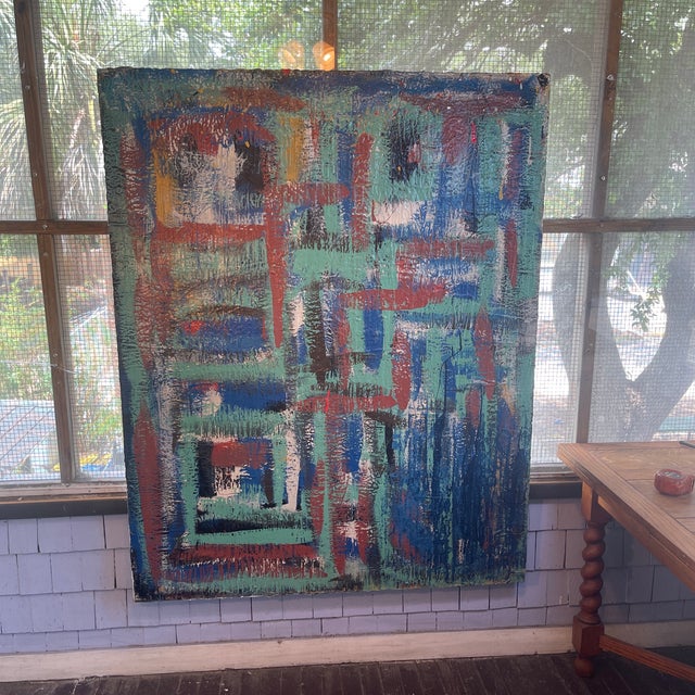 Nice artwork by John frates title “Hello” , mid century modern abstract, certificate of authenticity with invoice,...