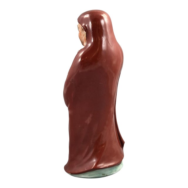 Japanese Artist, Kutani Okimono Figure of Daruma Bodhidharma, 1890s, Ceramic For Sale - Image 3 of 9