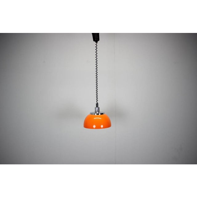 Plastic Mid-Century Adjustable Plastic Pendant Lamp attributed to Meblo for Guzzini, Italy, 1970s For Sale - Image 7 of 10