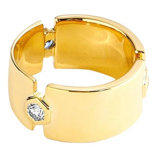 Syna Yellow Gold Geometrix Ring with Diamonds For Sale
