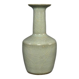 Antique Chinese Guan‑Style Crackle Glaze Vase For Sale