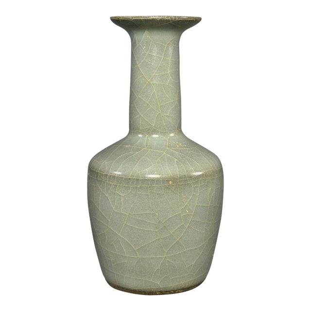 Antique Chinese Guan‑Style Crackle Glaze Vase For Sale