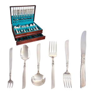 1950s Service for 12 Plus Hostess and Completer Oneida South Seas Community Silver Plated Flatware Set - 96 Pieces