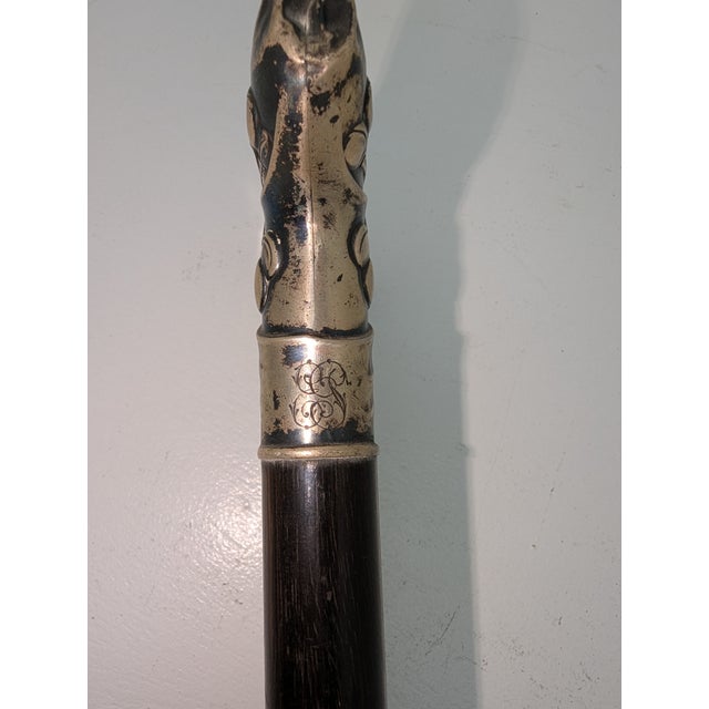 Art Nouveau Walking Stick in 800 Silver, 1890s For Sale - Image 3 of 8