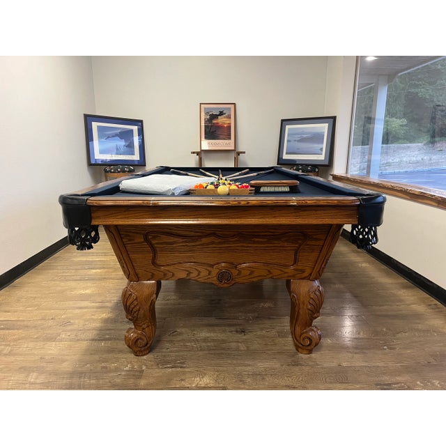 Brown Olhausen Custom New Orleans Pool Table For Sale - Image 8 of 18
