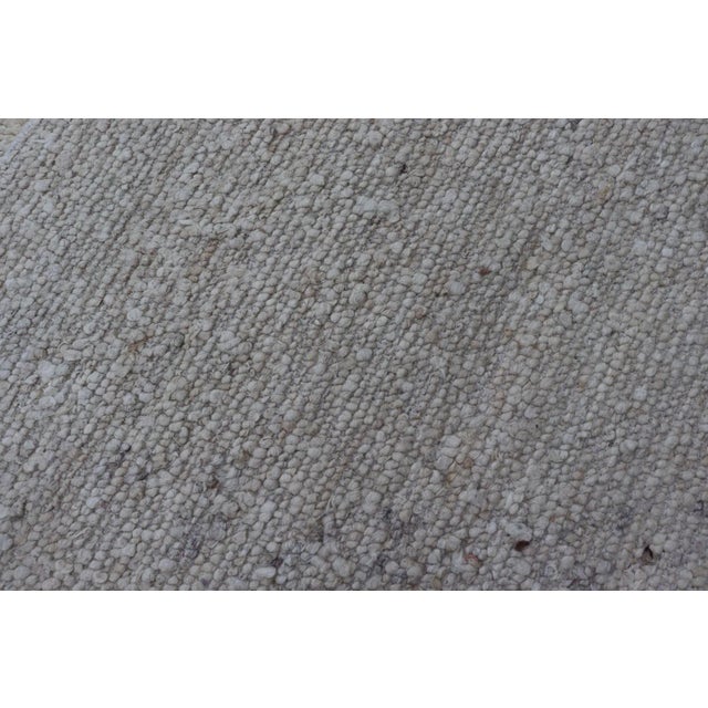 Long Modern Gallery Runner in Neutrals With Moroccan Styled Diamond Design For Sale - Image 9 of 10