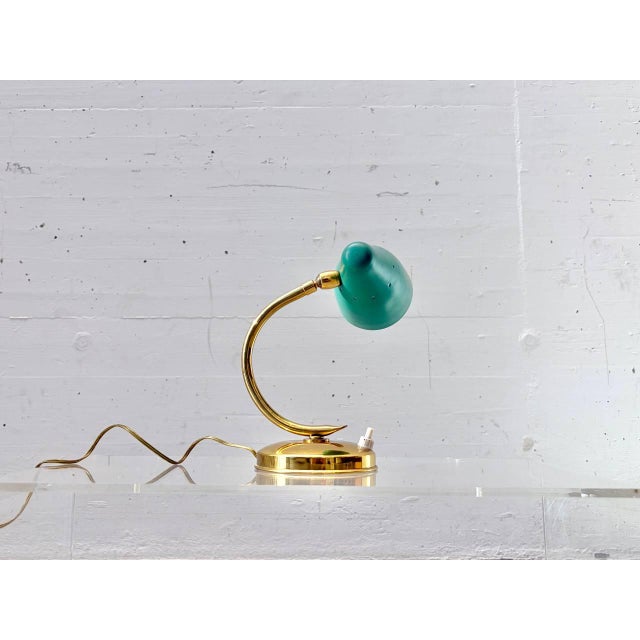 Vintage Table Lamp with Metal Shade, Italy, 1950s For Sale - Image 4 of 16