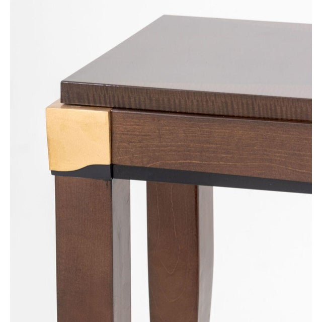 Art Deco French Art Deco Style Satinwood Console Table For Sale - Image 3 of 6