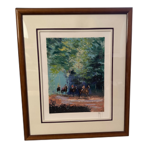 Mark King "Morning Workout" Equestrian Series, Limited Edition Serigraph Print, Signed, 230/295, Coa