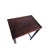 Brown Vintage Oriental Simple Geometric Apron Rectangular Brown Side Table For Sale - Image 8 of 8