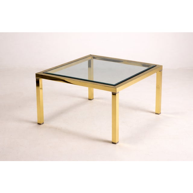 1970s Brass and Glass Coffee Table, Europe, 1970s For Sale - Image 5 of 5