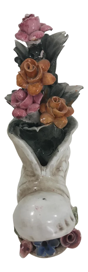 Vintage Campodimonte Porcelain Boot