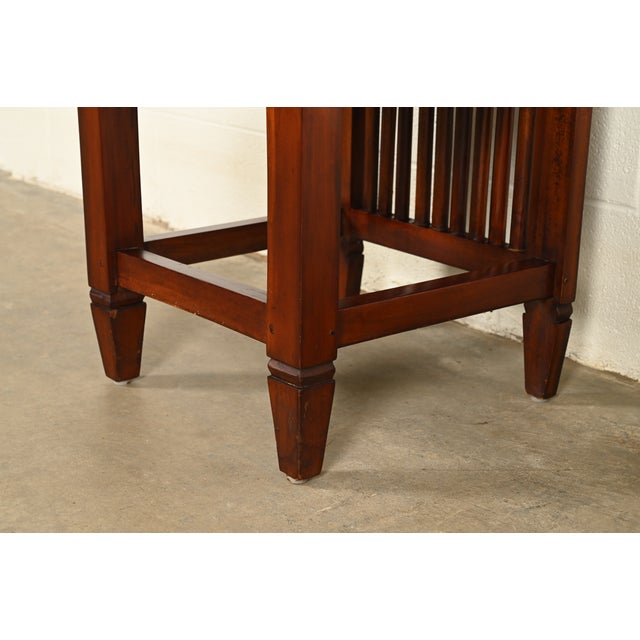 Frank Lloyd Wright Style Arts & Crafts Mahogany Monumental High Back Side Chair or Dining Chair For Sale - Image 10 of 13