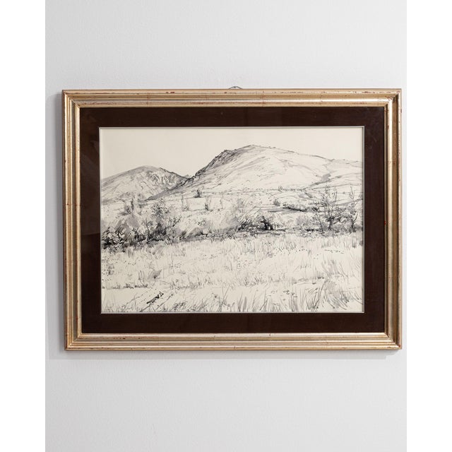 Wood 1980s France Brown Wood Drawing For Sale - Image 7 of 15