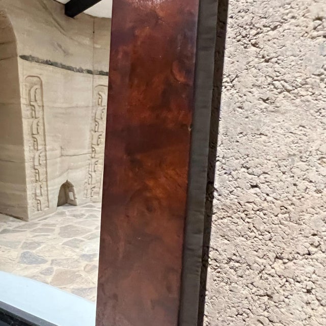 1970s Wall Mirror Framed in Burlwood After Milo Baughman For Sale In San Diego - Image 6 of 10
