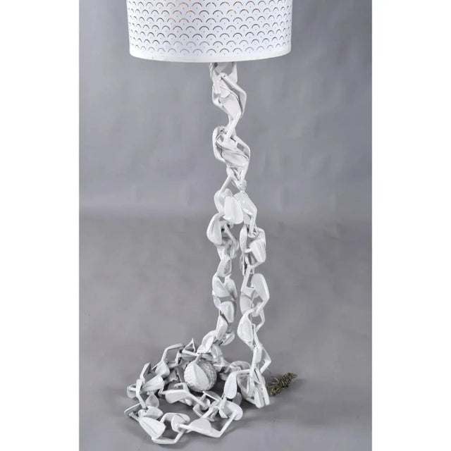 Golf Club Floor Lamp Pop Art Sculpture Custom Made White Golf Lamp For Sale - Image 11 of 11