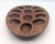 Offered is a carved Teak wood egg-shaped deviled egg platter made in the 1970s. There are carve out spaces for 12 deviled...