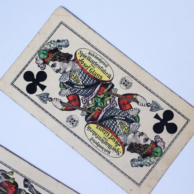 Paper Antique Austrian Josef Glanz Industrie Und Glück Tarock Playing Cards, Vienna, Circa 1880s For Sale - Image 7 of 18