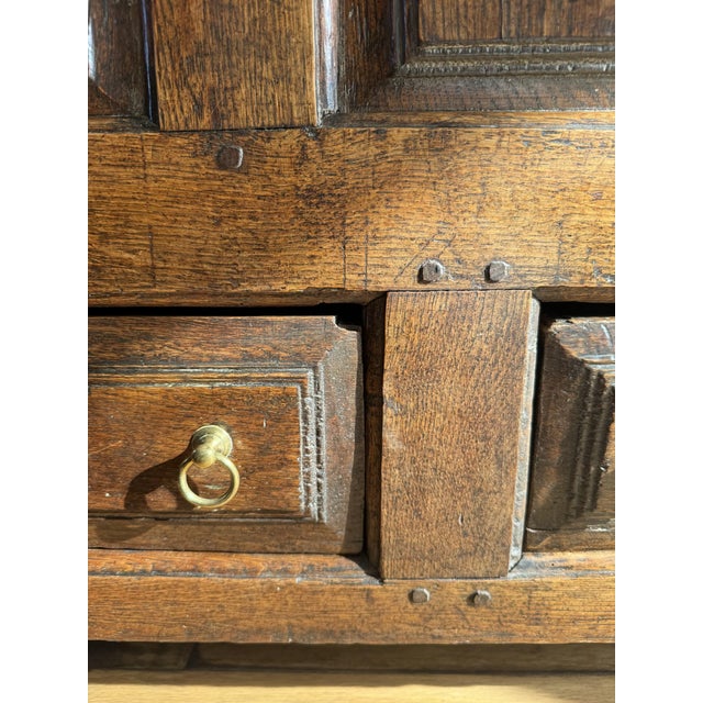 Wood 18th Century Georgian Welsh Oak Country Press For Sale - Image 7 of 13