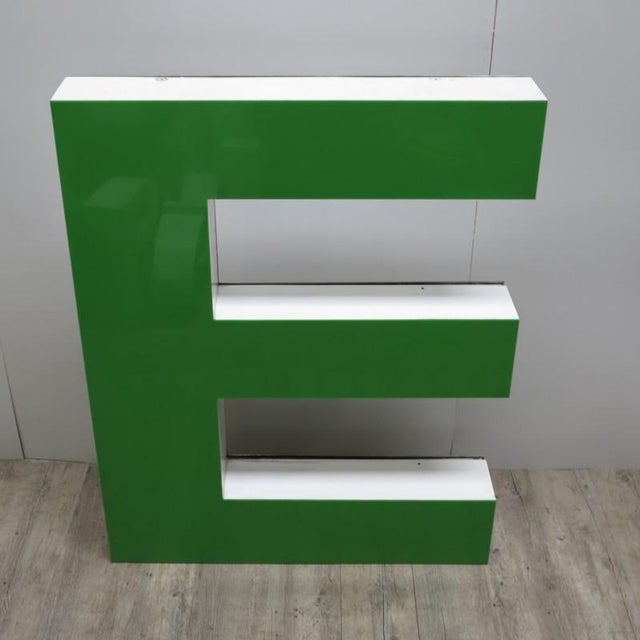 Vintage Large Green Letter E For Sale - Image 4 of 8