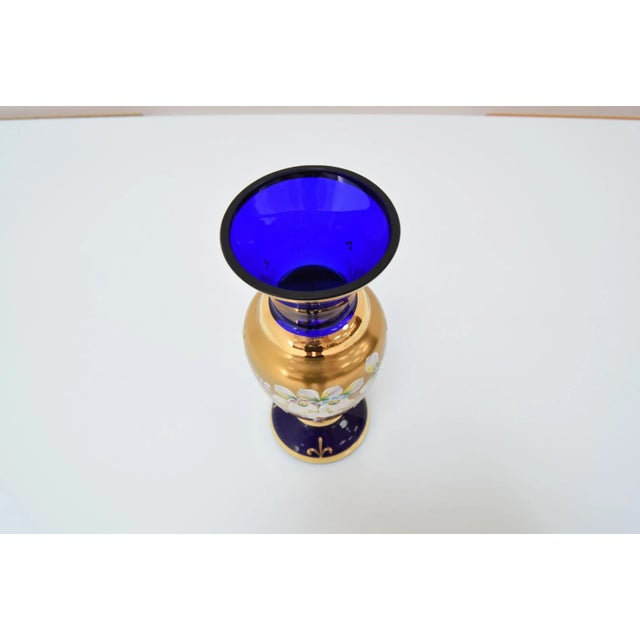 Mid-Century Handmade Gilt Vase by Novo Borske Sklo, 1960s For Sale - Image 6 of 9