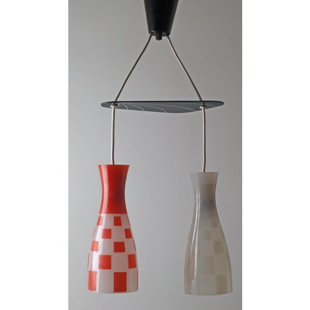 Diabolo Glass Shade Pendant Lamp, 1950s For Sale - Image 17 of 18
