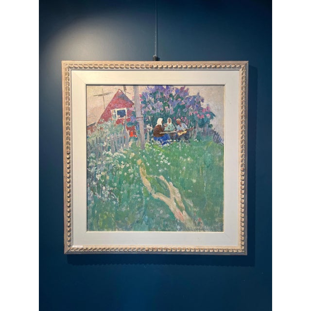 Modern Gleb Savinov, Summer Evenings, Oil Painting, 1976, Framed For Sale - Image 3 of 6