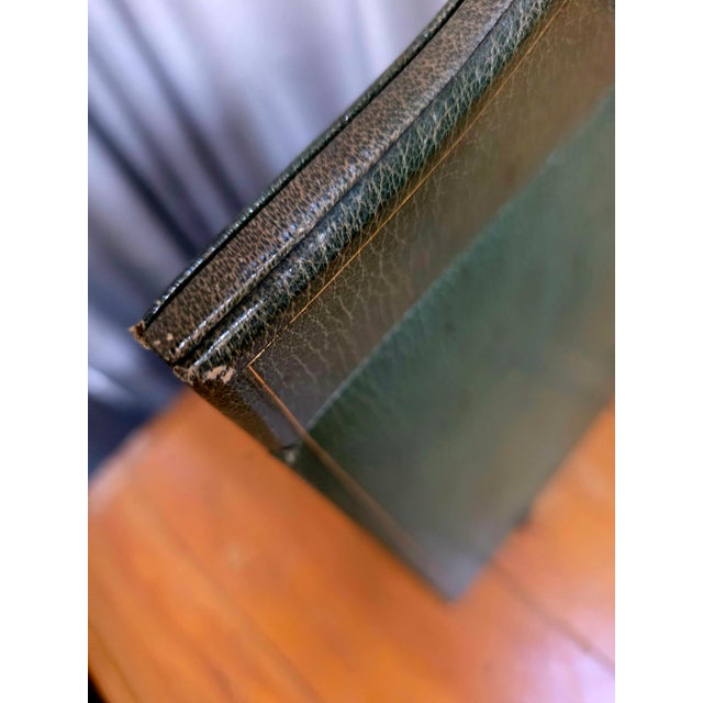Green 1900 - 1909 Edwardian Sterling and Leather 7x 9 Picture Frame Black Star&Frost For Sale - Image 8 of 8
