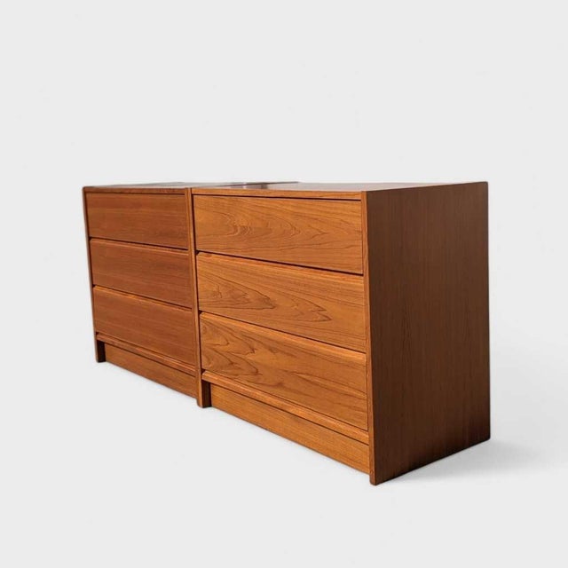 Mid-Century Modern Danish Lowboy Dresser, Two-Piece Credenza, 1960s For Sale - Image 15 of 18