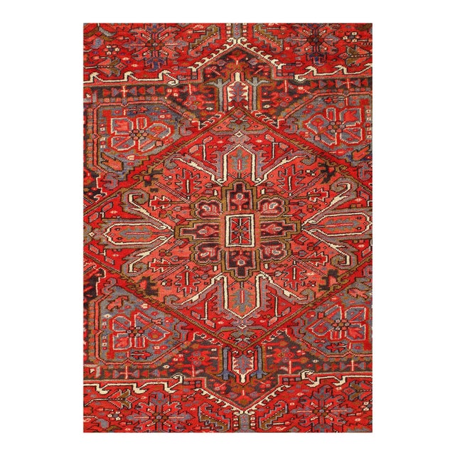 Beautiful Heriz Persian Rug# , ' This gorgeous large antique Persian Heriz rug is meant to convey warmth and vibrancy,...