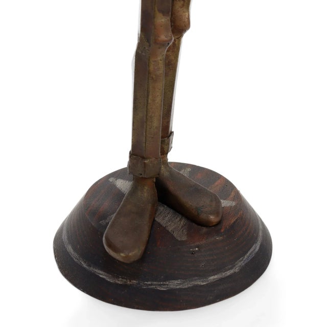 Vintage Leo Jensen Bronze Guitar Player Figural Sculpture For Sale - Image 11 of 12