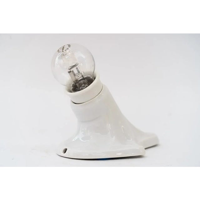 Small Art Deco Porceilain Wall Lamp, Germany, 1920s For Sale - Image 6 of 10