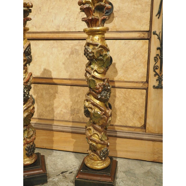 More information coming soon… These beautiful three-quarter table columns, hand-carved in Italy during the 1600s, have a...