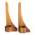 Mid-Century Modern Wooden Wall Candle Sconces – Pair For Sale