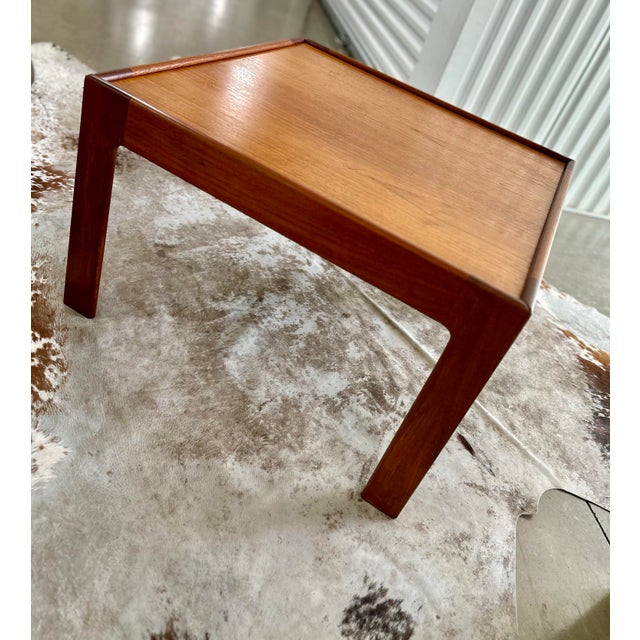 Wood Vintage Danish Modern Teak Coffee Table For Sale - Image 7 of 9