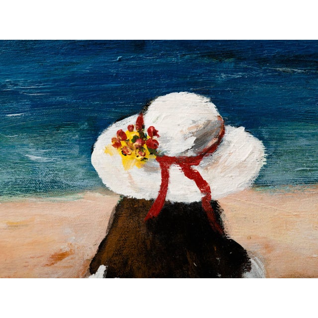 Surrealist Mediterranean Beach Scene Painting, circa 1983 For Sale - Image 9 of 11