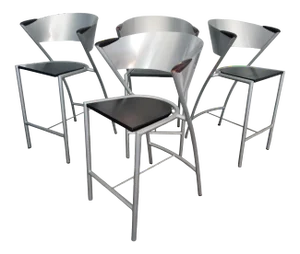 Mid Century Modern Bar Stools - Set of 4