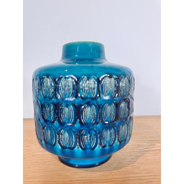 Ceramic Vintage Turquoise Ceramic Vase, 1970 For Sale - Image 7 of 7