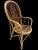 Brown Provençal Rattan Armchairs and Chairs, France, 1960s, Set of 4 For Sale - Image 8 of 18