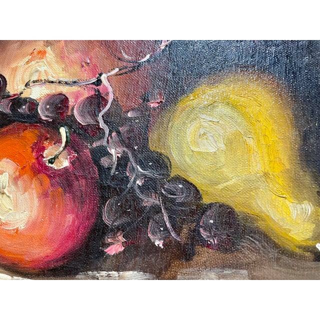 Wood Framed Vintage Still Life Fruit | Artwork Wall Hanging, C. 1920's For Sale - Image 7 of 11
