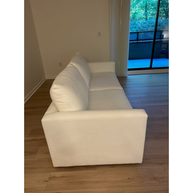 2020s Crate & Barrel Gather Modern Track Arm Sofa - Monet Frost Chenille For Sale - Image 5 of 10