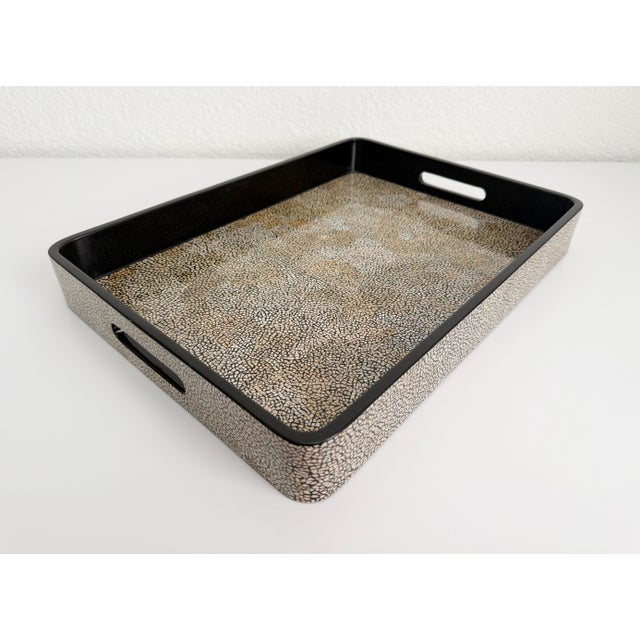 Jean Dunand Eggshell Lacquer Jean Dunand Style Tray For Sale - Image 4 of 12