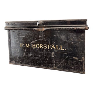Antique English Deed Box For Sale