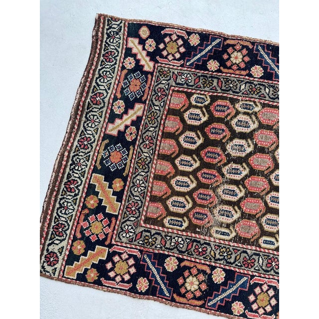 1930s Antique Runner with Artistic Paisley Motifs Rug 3 x 10.8 For Sale - Image 5 of 10