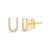 Expertly crafted to symbolize individuality and grace, this exquisite "U" initial stud earring is fashioned from radiant...