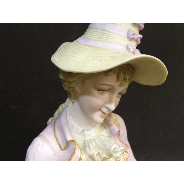 Biscuit Porcelain Figure of Lady, Sitzendorf, 1800s For Sale - Image 9 of 18