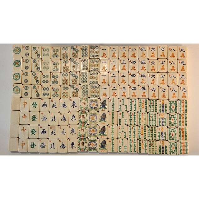 Stunning Antique Travel Mahjong Set From the 1920s For Sale - Image 12 of 17