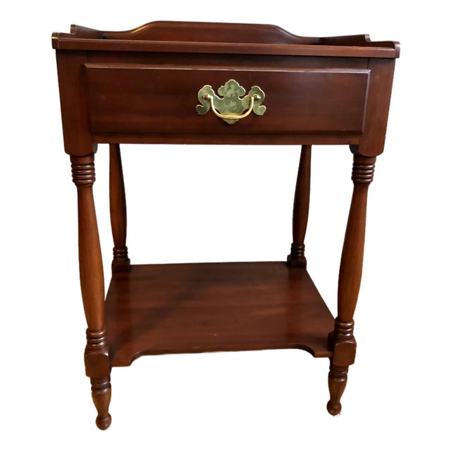 1980s Henkel Harris Allen Night Stand in Cherry For Sale