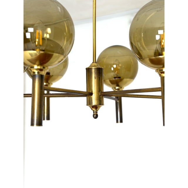 1960s Brass and Glass Pendant from Svend Mejlstrøm, 1960s For Sale - Image 5 of 8